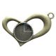 Base Colgante Corazón Zamak Bronce de 14mm (Pack 6uds)