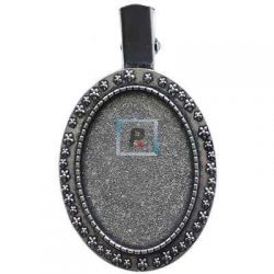Horquilla Zamak Oval de 35x25mm (Pack 2uds)