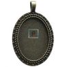 Base Colgante Oval Zamak Bronce de 35x25mm (Pack 2uds)