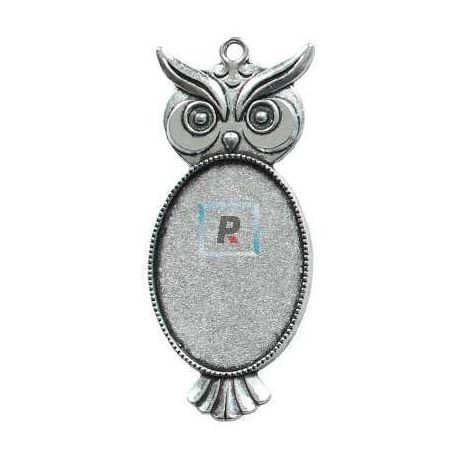 Base Colgante Búho Zamak de 35x25mm (Pack 6uds)