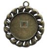 Base Colgante Redonda Zamak Bronce de 30mm (Pack 6uds)