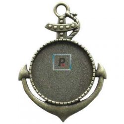 Base Colgante Ancla Zamak Bronce de 25mm (Pack 6uds)
