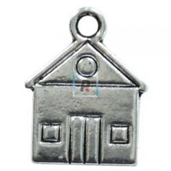 Base Colgante Zamak Casa de 16x12mm (Pack 50uds)