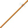 Round Rubber Thread 2mm. Orange