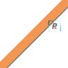 Flat Rubber Thread 10x2 mm. Orange.