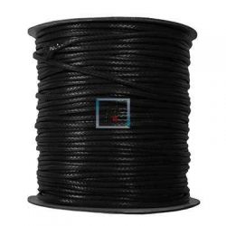 Rollo Cordón Encerado Negro 1.5x100mt