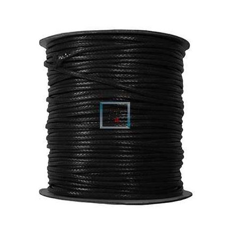 Rollo Cordón Encerado Negro 1.5x100mt