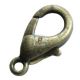Cierre Mosquetón Zamak Bronce de 12x6mm (Pack 25uds)