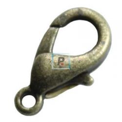 Cierre Mosquetón Zamak Bronce de 12x6mm (Pack 25uds)