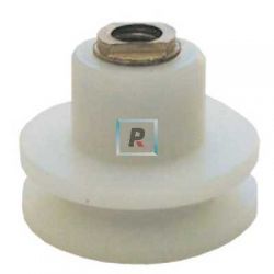 Rueda semicircular mampara 25mm Nylon