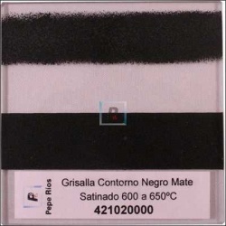 Grisalla Contorno Negro Mate Satinado 100 gr.