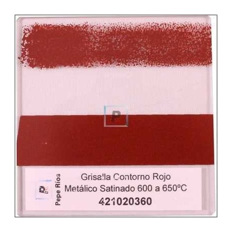 Grisalla Contorno Rojo Metalico Satinado 100 gr.