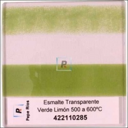 Esmalte Transparente Verde Limon 550ºC 100 gr.